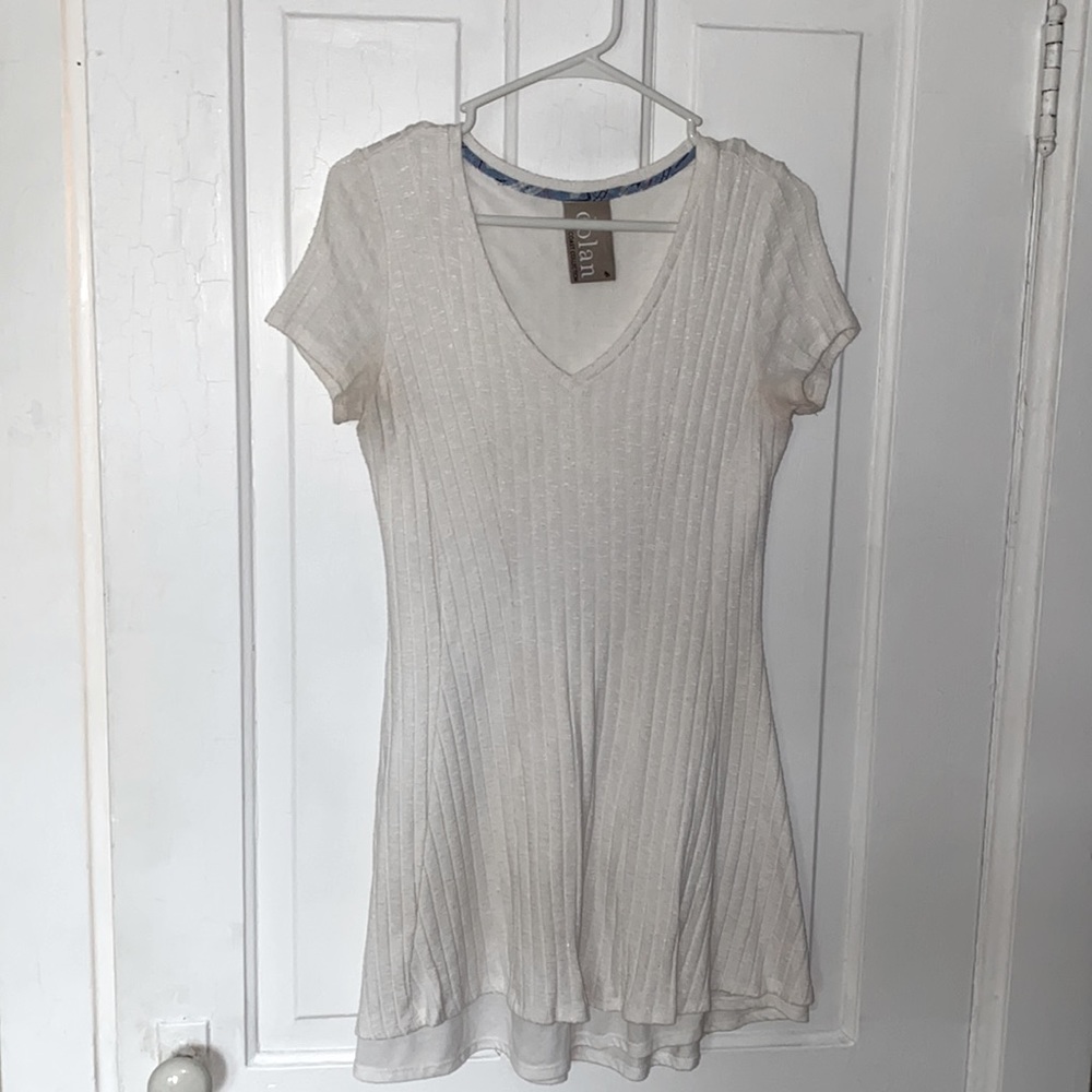 “Anthropologie” White Sweater Dress